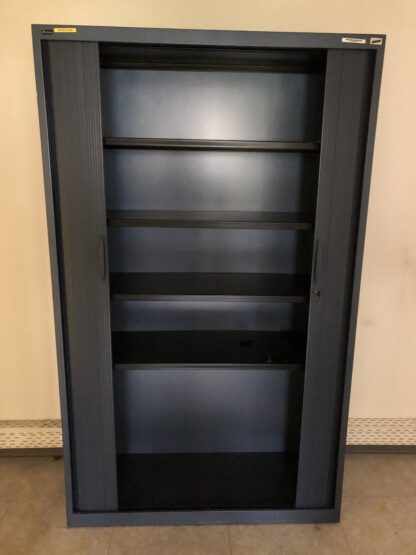 Armoire haute bleue foncée 2,00 m x 1,20 m avec clé – Image 2