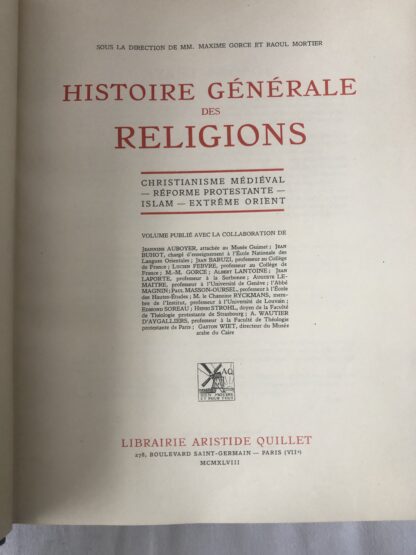 Histoire Générale des Religions – 4 Volumes – Librairie Aristide Quillet – Image 4